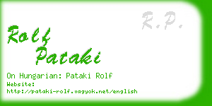 rolf pataki business card